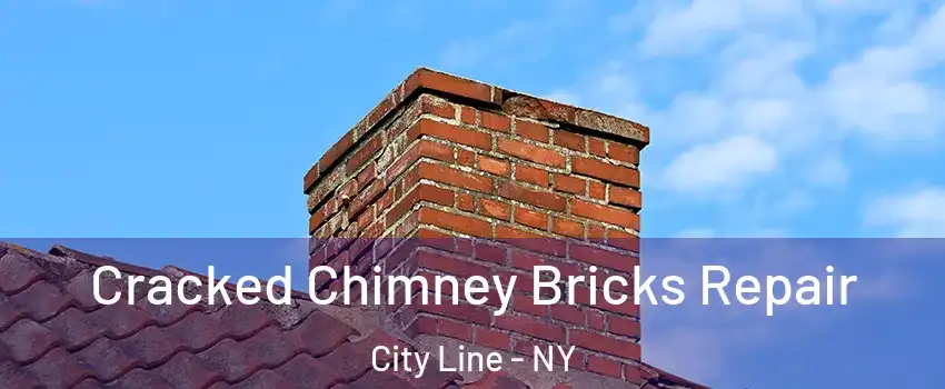 Cracked Chimney Bricks Repair City Line - NY